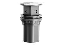 Pneumatic Hydraulic Lifting Socket - Embedded Pop-Up Power Supply for Kitchen and Office, Invisible Design, Black