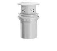 Pneumatic Hydraulic Lifting Socket - Embedded Pop-Up Power Supply for Kitchen and Office, Invisible Design, Black