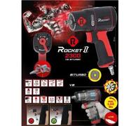 KS Tools Rocket II Compressed Air Impact Wrench 1/2 Inch 512.0002 2300 Nm I Compressed Air Impact Wrench with 8 Slats Air Motor and High Performance Double Hammer Impact Mechanism, Black