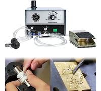 Pneumatic Jewelry Engraving Machine - 60W Electric Bead Edge Tool for Gold and Silver Inlay Projects, Double-Edge Roller for Precision Engraving
