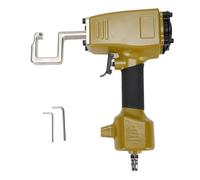 Pneumatic Keel Pliers 1/4 Inch Air Inlet Partition Wall Riveting Pliers with 360 Degree Rotating Head for Ceiling Punching Alloy Steel CRV Material