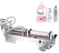 Pneumatic Liquid Filling Machine Semi-Automatic Liquid Filler Machine Stainless Steel Pneumatic Filling Machine for Drink Water, juices, milks, Alcohol(Size:30-300ml,Color:1 Head)