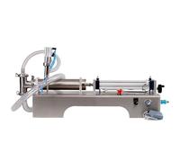 Pneumatic Liquid Filling Machine, Semi-Automatic Quantitative Dispensing, Single/Double Head, 100-1000ml Output, Horizontal Design for Efficient Liquid Filling