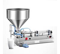 Pneumatic Liquid Filling Machine with Hopper for Creams, Liquids, and Viscous Substances