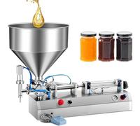 Pneumatic Liquid Filling Machine with Horizontal Piston Design, Stainless Steel Construction for Efficient Bottle Filling in Various Industries