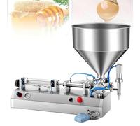 Pneumatic Liquid Paste Filling Machine, Horizontal Piston Filler with 30L Hopper 300W, 15-35 Cans/Min Automatic Bottle Filler for Creams, Liquids & Viscous Substances, 20-200ml