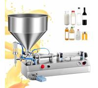 Pneumatic Liquid Paste Filling Machine, Semi-Automatic Dispenser, Adjustable Speed Horizontal Filler for Water, Oil, Cream, Paste (30~300ml)