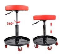 Pneumatic Mechanic Creeper Stool Round Roller Seat For Garage Workshop