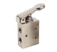 Pneumatic Mechanical Push Valve 2 Position 3/5 Way Brass Manual Air Flow Control, Anti-Rust High Pressure Resistant Compact Design Compatible with TAC2-41V/TAC2(TAC2-41PP(Roller))