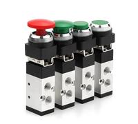 Pneumatic Mechanical Valve 2 Position 5 Way Manual Valve Air Switch Control Valve 1Pcs(MV522PB)
