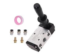 Pneumatic Mechanical Valve,4H210-08 5/2 Way Hand Lever Operated Control Manual w Muffler and Quick Fitting Select(4h21008 W 8mm)