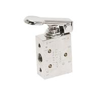 Pneumatic Mechanical Valve, TAC2-41P Exhaust Valve 2 Position 5 Way 1/8" Spring Return Lever Switch w Fittings(No Fittings)