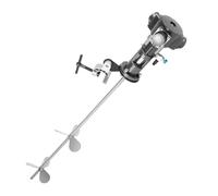 Pneumatic Mixer, Concrete Stirrer, 1/2HP, 50 Gal Concrete Mixer, 2 Wheels, with Clip, Spiral Rod 88 cm, 50-2000 rpm Colour Mortar Stirrer for Paint, Plaster & Screed