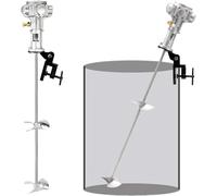 Pneumatic mixer,Pneumatic Paint Mixer, 55 Gallon Tank Barrel Clip Bracket Air Agitator, Automatic Stirring Machine, Paint Mix Tool for Industrial Barrel Ink Coating (Aluminum Alloy Blade)