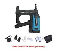 Pneumatic Nail Gun 7. 2V Lithium Battery Gas Nail Gun Steel Air Stapler Pneumatic Tools for Frame and Trunking(with 2pcs Battery)