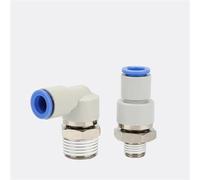 Pneumatic NRC High Speed Rotary One Touch Fittings KSH KSL Tube Connector 4 6 8 10 12mm Thread M5 1/8 1/4 Pipe Fitting 1Pcs(04-01S,KSH Male Straight)