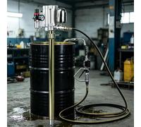 Pneumatic Oil Drum Pump,Stainless Steel High Flow 75cm Barrel Transfer,Pneumatic Chemical Pump,Centralized Fuel Supply System Quantitative Equipment