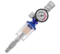 Pneumatic Oil Water Separator Filter with Pressure Regulation | Housing, Manual Drain and Copper Parts, for Spray Painters and Mechanics in Industrial Settings