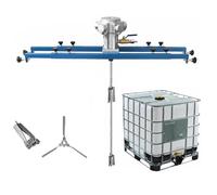 Pneumatic Paint Mixer, 265 Gallon IBC Air Agitator, 1300RPM Paint Stirring Machine Mix Tool, Bracket Mixer, Folding Propeller, Special for IBC Ton Barrels