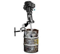 Pneumatic Paint Mixer, 50 Gallon Bracket Mixer Drill Paint Mixer, Coating Pneumatic Blender Air Agitator, 1/2HP Bung Mount Tank Barrel Drum Mixer, 50-2000RPM, with Stainless Steel Impeller, Silver