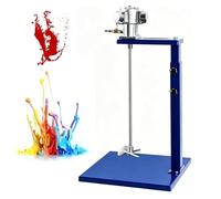 Pneumatic Paint Mixer - Air Powered Agitator for 5 Gallon Tanks, Adjustable Speed, Stainless Steel Shaft & Blade, Easy Operation with Manual Lift Bracket
