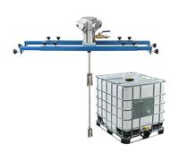 Pneumatic Paint Mixer, Automatic Stirring Machine with Folding Propeller and Bracket, Heavy Duty IBC Air Agitator for Barrels