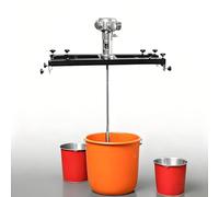 Pneumatic Paint Mixer,Horizontal Air Agitator for IBC Tanks,0-2500RPM Adjustable Stirring Machine,1/2HP 3/4HP 1HP Industrial Mixing Tool with Folding Propeller,for Paint(Large 5Cylinder)