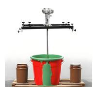 Pneumatic Paint Mixer, IBC Air Agitators, IBC Tote Mixer Agitator, Folding Propeller, Tank Mixer Machine for Ink Dissolver, Pneumatic Bracket Mixer with Adjustable Size(Large 5Cylinder)