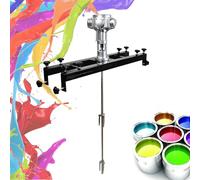Pneumatic Paint Mixer with Folding Propeller and Retractable Knob, Compatible with 1/2hp to 1hp Tanks, 1000 to 2500 RPM No-Load Speed, 3-Cylinder Design