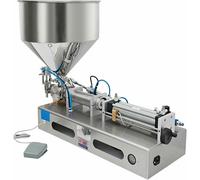 Pneumatic Paste Filling Machine - Automatic Single Head Filler for Ketchup, Honey, and Low-Viscosity Liquids (10-100ml)