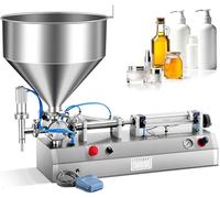 Pneumatic Paste Filling Machine, Manual/Automatic Liquid Filler, No Drip Bottle Filler for Creams & Liquids 10-100ml