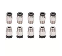 Pneumatic Pipe Coupler 3D Printer Pneumatic Fitting, PC4-M6/M10 Joints, PC4-M10 Connector for encler 3/3 Pro/3 V2 5/5 Pro/5 Plus 10Pcs(4mm x M10)