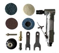 Pneumatic Polisher 90 Degree 20000 RPM 1/4 Chuck | Die grinder tool, 20000 RPM no-load, silver finish, includes wrenches and collets