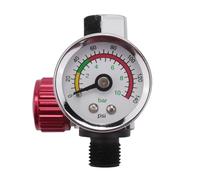 Pneumatic pressure regulating 1Pc 1/4 Inch Mini Air Regulator Valve Tool Small Tail Pressure Gauge 48 X 60Mm with Nozzle for Spray
