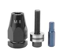 Pneumatic Pull Setter Air Rivets Nut Gun Rivet Nut Head for Pneumatic Riveters Convenient Repair Kit (Hexagonal Straight Handle M8)