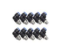 Pneumatic Push in Quick Touch to Connect Fitting 3/8" OD Tube X 1/4" Male NPT 90 Deg Swivel Elbow Coupler(Pack of 25)