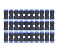 Pneumatic Push to Connect Fittings 30Pcs | 1/2 & 5/8 Inch PU Tube Connectors | Stainless Steel & Synthetic Material for Industrial/Healthcare/Textile Use | 360° Rotation (PU-14)