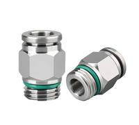Pneumatic Quick Connector 304 Stainless Steel G Thread M5 M6 1/8" 1/4" 3/8" 1/2" External Thread Pipe Water Gas Connector(PC4-G01,50 PCS)