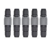 Pneumatic Quick Connector, 5Sets Plastic Steel C Type Self Locking Air Compressor Hose Connects Fitting for Machinery Electronic Automotive Packaging and More (SP+PP-40)