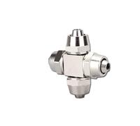 Pneumatic Quick Screwing Brass Hose Fitting T-Type L-Type Cross-Type Tube OD 4mm 6mm 8mm 10mm 12mm 14mm 16mm Pneumatic Fittings 1Pcs(Four Way,10mm)