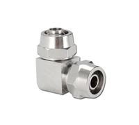 Pneumatic Quick Screwing Brass Hose Fitting T-Type L-Type Cross-Type Tube OD 4mm 6mm 8mm 10mm 12mm 14mm 16mm Pneumatic Fittings 1Pcs(Two Way,4mm)
