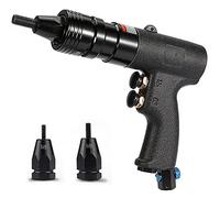 Pneumatic Rivet Nut Gun with Self-Locking Head Gun M3 M4/M5 M6/M8 M10/M10 M12 Quick-Change Nose-Piece and Mandrels Air Rivet Nut Pull Setter Tool Adjustable Speed Pull Rivnut Gun,M5+M6