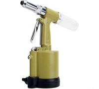 Pneumatic Rivet Tool 9500N Pull Force Air Powered Riveter for Blind Rivets 2.4-4.8mm Window Installation Alloy Body(C-903 Yellow)