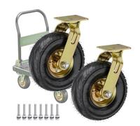 Pneumatic Rubber Casters Swivel Fixed Pneumatic Casters 8/10 Inch-1