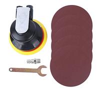 Pneumatic Sander Air Powered 10000RPM High Speed Polishing Grinding Machine for Car Detailing Waxing with 5in Hook Loop Disc Alloy Construction US Interface