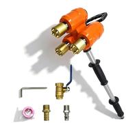 Pneumatic Scabbler Handheld Concrete Bush Hammer with 2/3/4 Heads,2400 BPM per Head,4-5 M²/h,3-5 Mm Chipping Depth for Stone