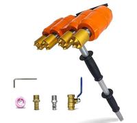 Pneumatic Scabbler Handheld Concrete Bush Hammer with 2/3/4 Heads,2400 BPM per Head,4-5 M²/h,3-5 Mm Chipping Depth for Stone