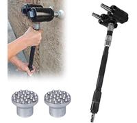 Pneumatic Scabbling Hammer, Bush Hammer Tool with Knob Switch for Efficient Stone Concrete Texturing, Multiple Teeth Options, 4cm Working Distance