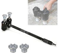 Pneumatic Scabbling Hammer, Dual High Impact 2100 BPM, Efficient for Stone Texturing with Litchi 9 Teeth