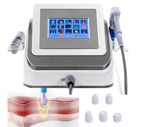 Pneumatic Shockwave Therapy Machine, ED Extracorporeal Shockwave Machine Muscle Deep Tissue Massager with 5 Massage Head, for Joint Hurt and Muscle Pain Relief, Maximum Strength 8 Bar,Grey